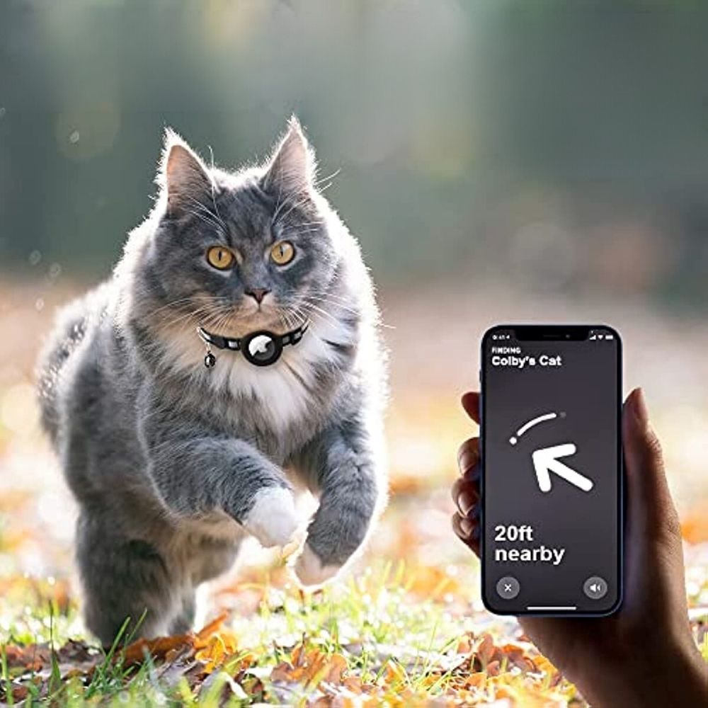 Cat GPS Tracker Collar – Reflective Design with Quick Release for Safe Night Tracking 1