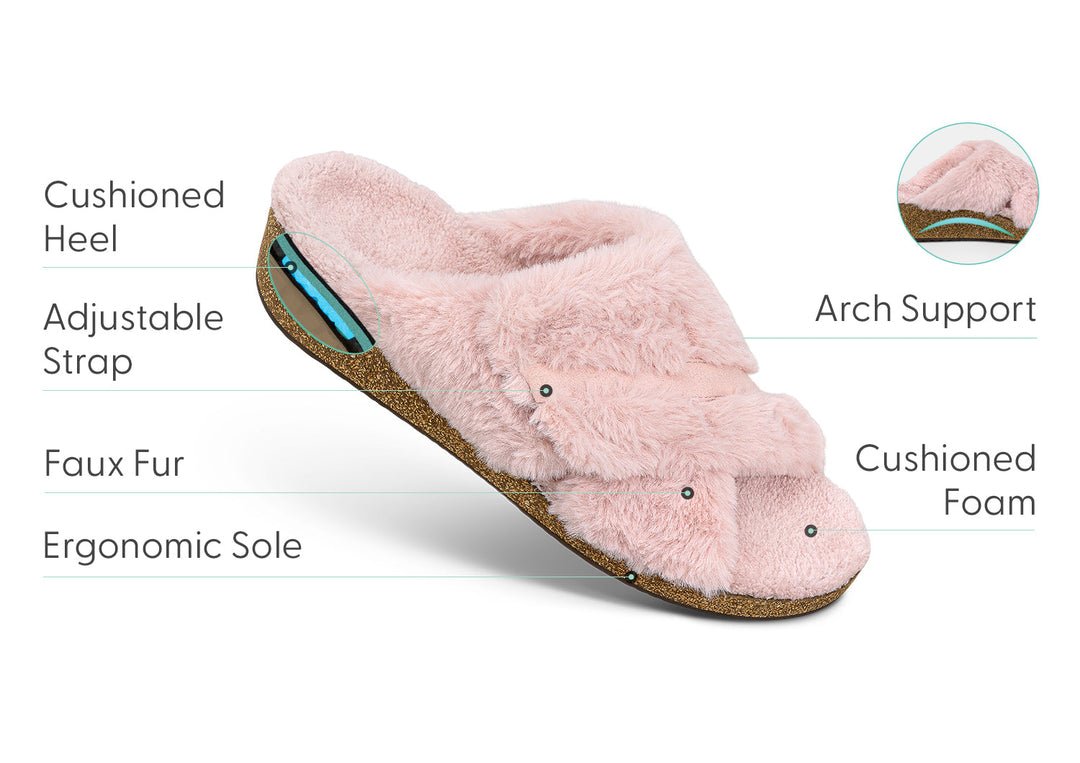 CelineFur | Luxurious Soft Faux Fur Adjustable Slippers 2