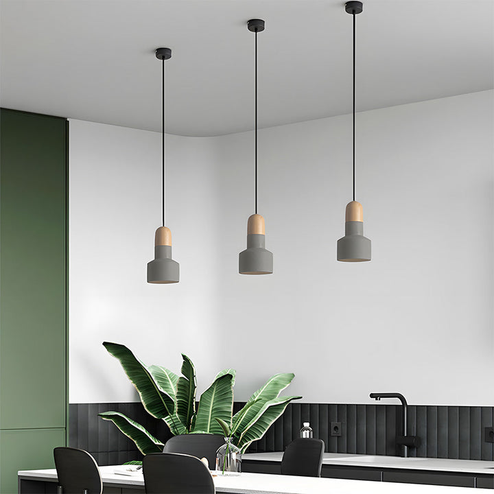 CementoWood | Rustic Minimalist Kitchen Pendant Lighting Fixture 3