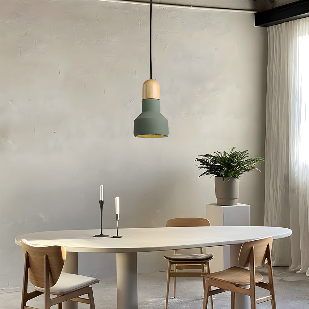 CementoWood | Rustic Minimalist Kitchen Pendant Lighting Fixture 9