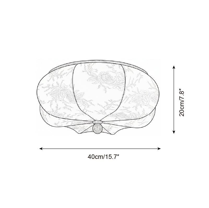 Cervula | Elegant Japandi Fabric Flush Mount Ceiling Light Fixture 3