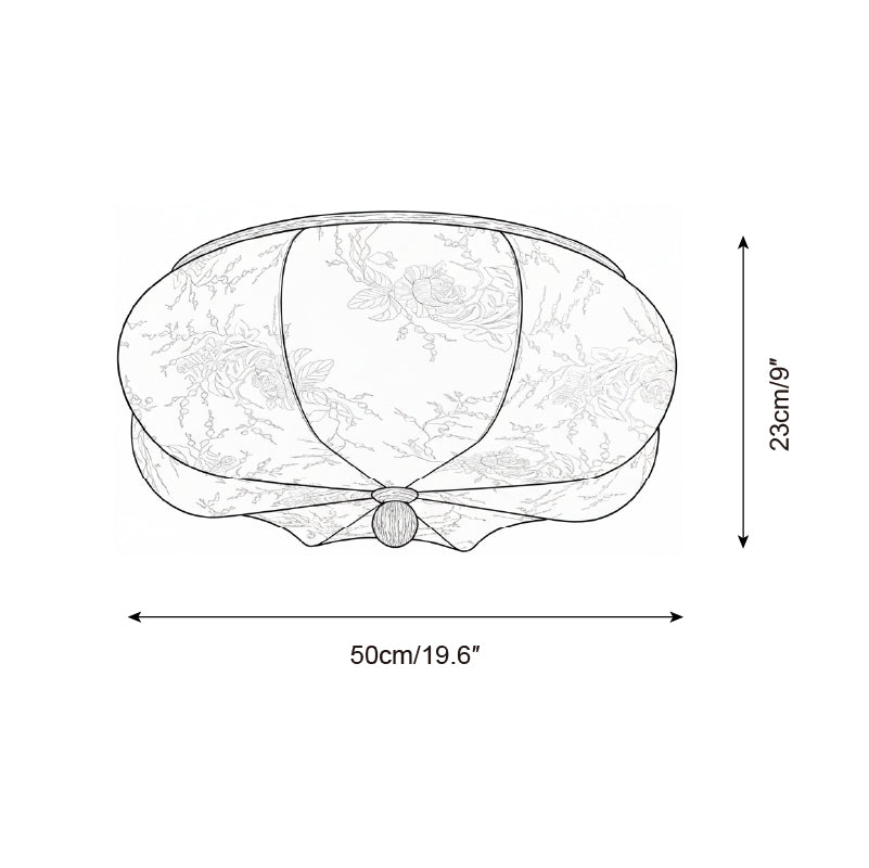 Cervula | Elegant Japandi Fabric Flush Mount Ceiling Light Fixture 4