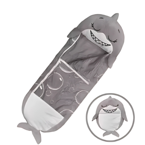 Children’s 2-in-1 Sleeping Bag Pillow Cartoon Design Cotton Fleece Cozy Travel 3