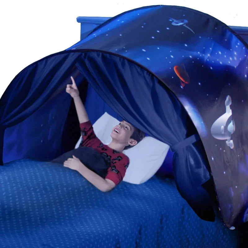 Children's Bed Tent Imaginative Play Twin Bed Polyester Magical Adventure 1