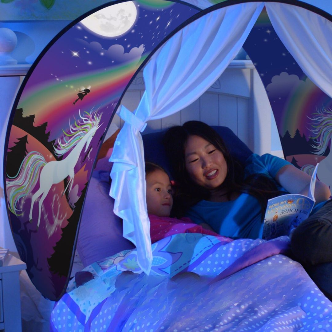 Children's Bed Tent Imaginative Play Twin Bed Polyester Magical Adventure 2