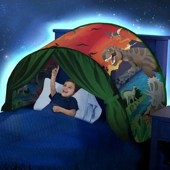 Children's Bed Tent Imaginative Play Twin Bed Polyester Magical Adventure 3