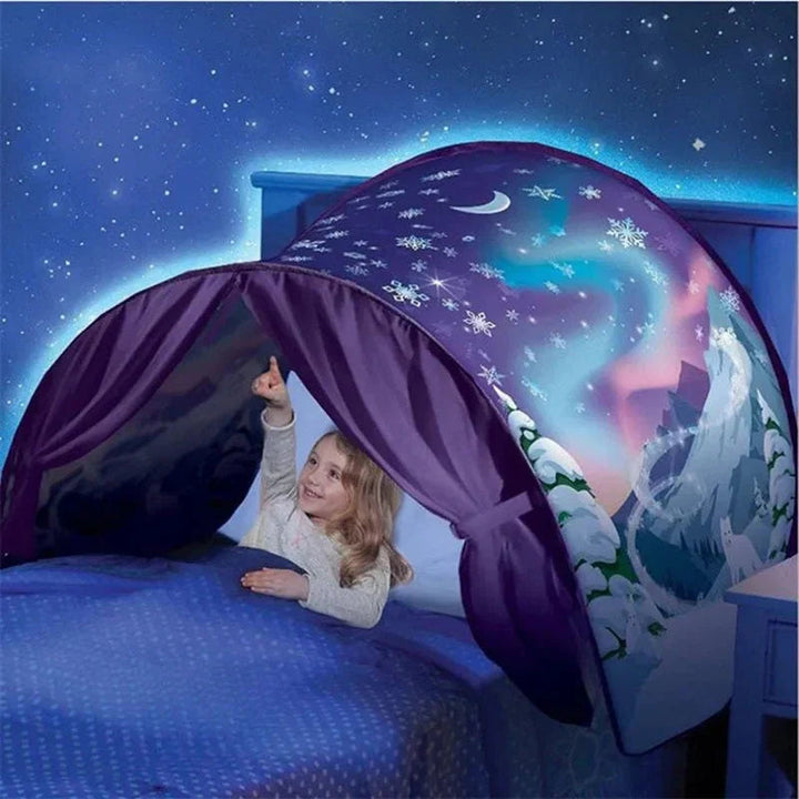 Children's Bed Tent Imaginative Play Twin Bed Polyester Magical Adventure 4