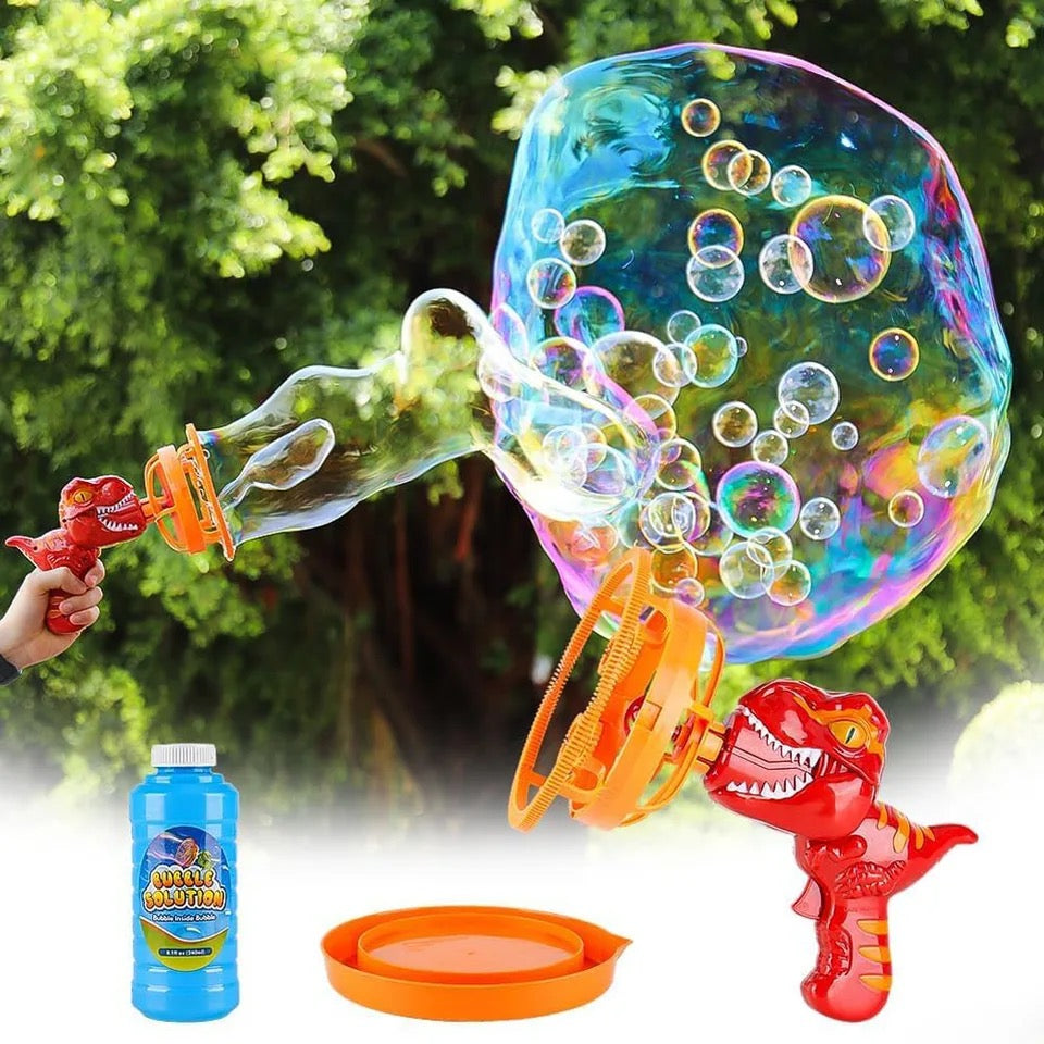 Children’s Bubble Machine Dino Design Automatic Plastic Blower for Outdoor Fun 0