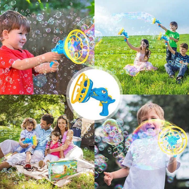Children’s Bubble Machine Dino Design Automatic Plastic Blower for Outdoor Fun 4