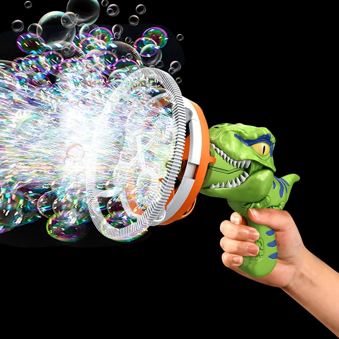 Children’s Bubble Machine Dino Design Automatic Plastic Blower for Outdoor Fun 5