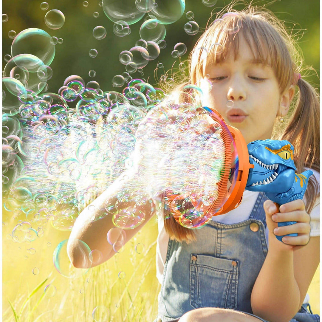 Children’s Bubble Machine Dino Design Automatic Plastic Blower for Outdoor Fun 7