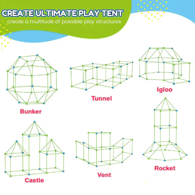 Children’s Building Set Creative Forts Tents Educational Plastic Toy 5