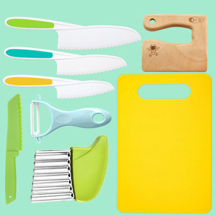Children’s Cooking Set 8-Piece BPA-Free Kitchen Tools Safe for Ages 2 and Up 0