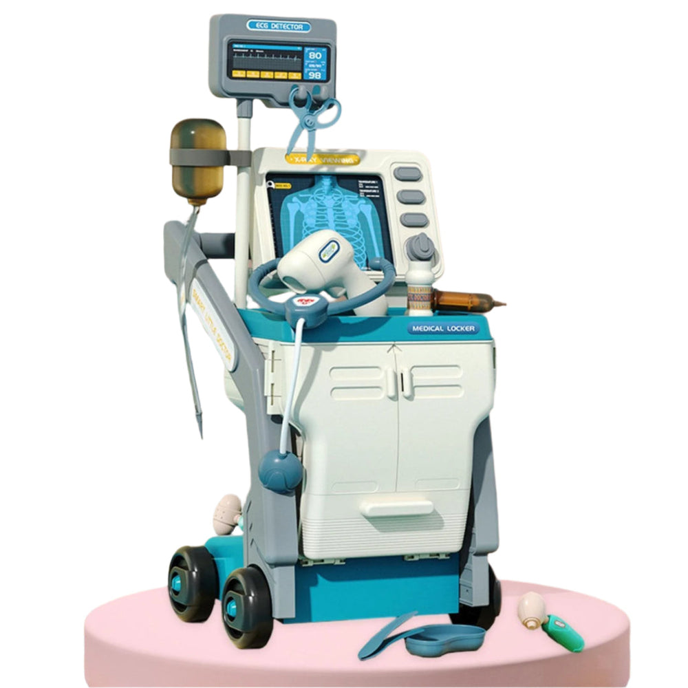 Children’s Doctor Cart Interactive Medical Play Set with Light and Sound 0