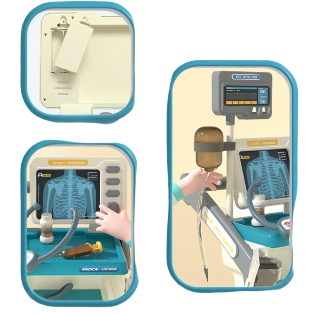 Children’s Doctor Cart Interactive Medical Play Set with Light and Sound 3