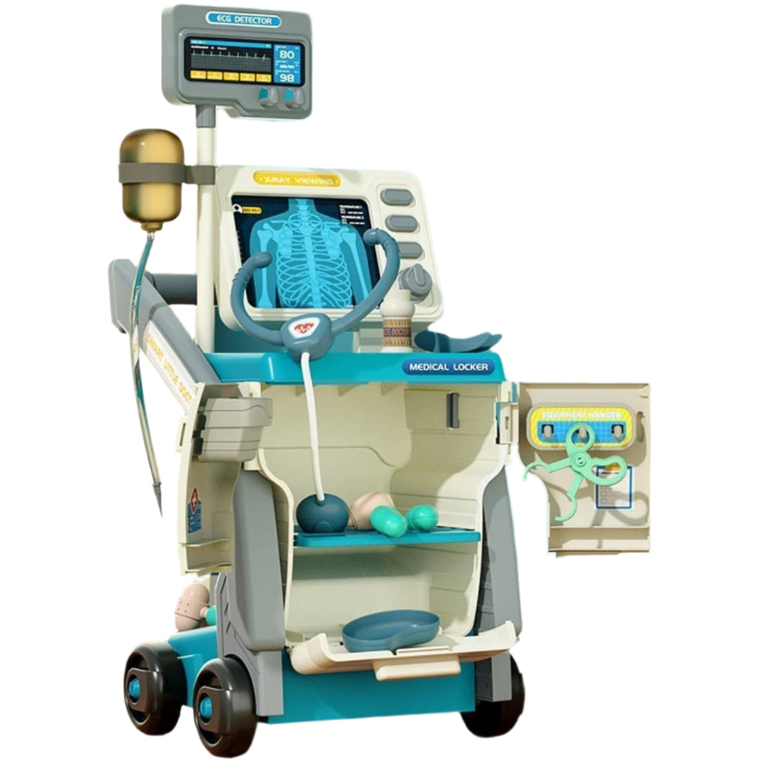 Children’s Doctor Cart Interactive Medical Play Set with Light and Sound 4
