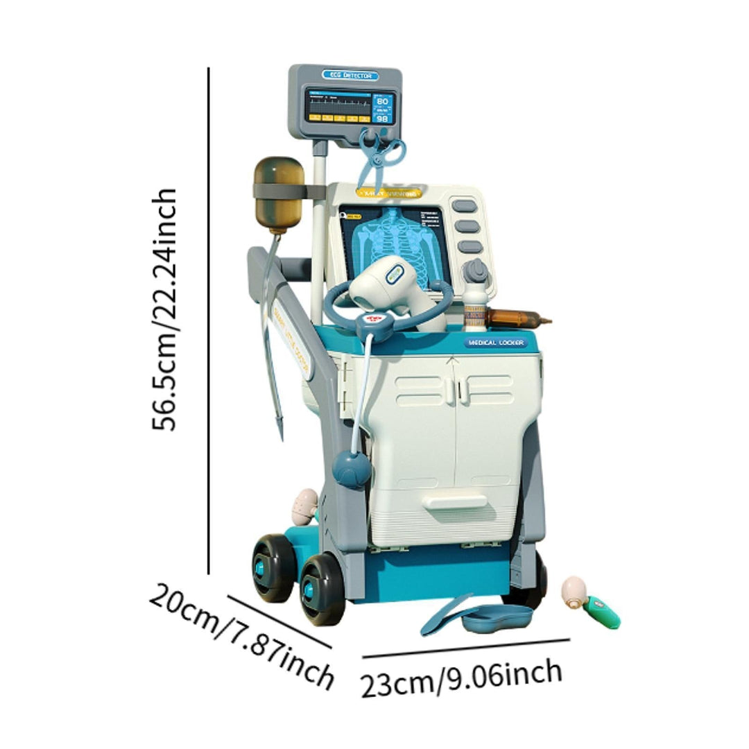 Children’s Doctor Cart Interactive Medical Play Set with Light and Sound 5