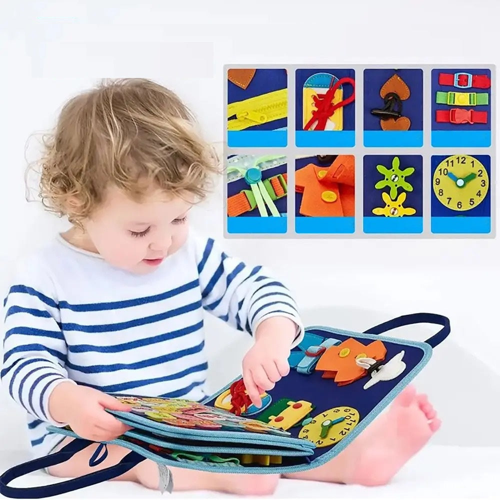 Children's Educational Book Montessori Life Skills Felt Material Interactive Activities 1