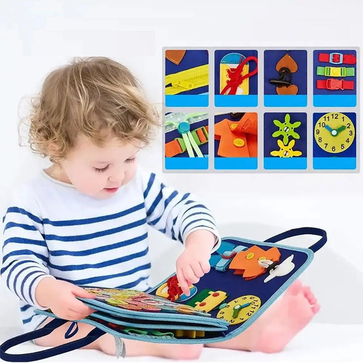 Children's Educational Book Montessori Life Skills Felt Material Interactive Activities 1