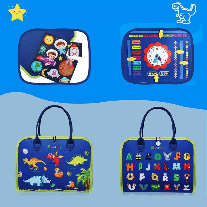 Children's Educational Book Montessori Life Skills Felt Material Interactive Activities 2