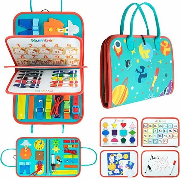 Children's Educational Book Montessori Life Skills Felt Material Interactive Activities 4