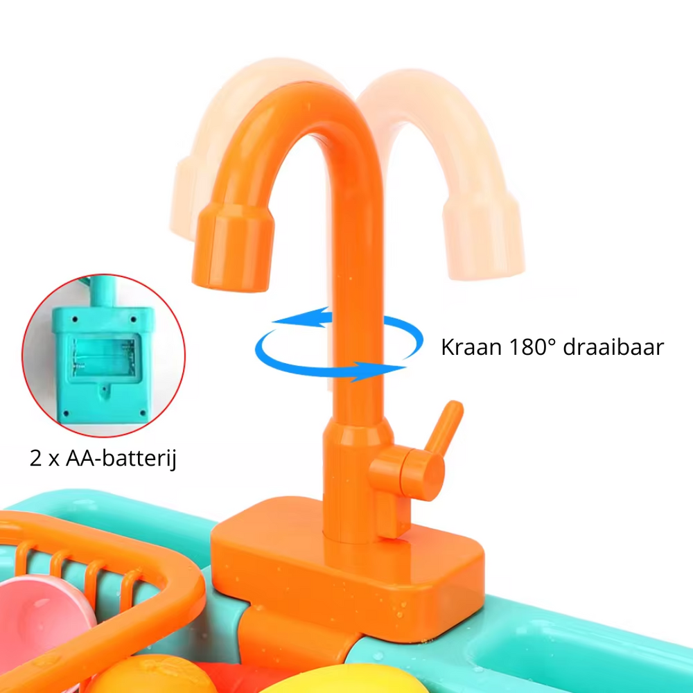 Children’s Educational Sink Toy Interactive Water Tap Durable Plastic 2