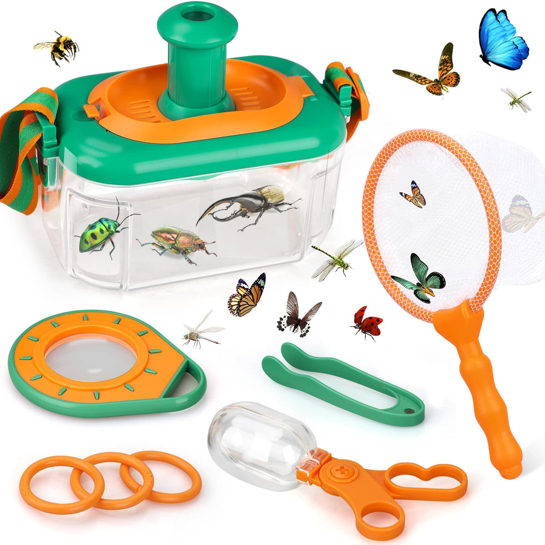 Children’s Insect Exploration Set Safe Plastic with Magnifying Glass and Terrarium 0