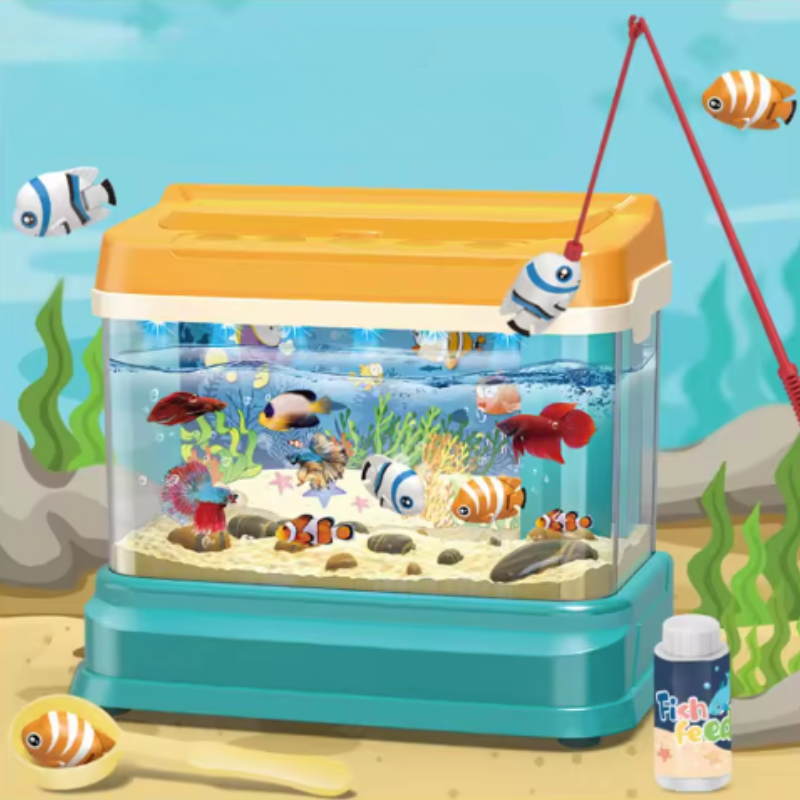 Children’s Interactive Fishing Game Educational Musical Toy ABS Plastic 0