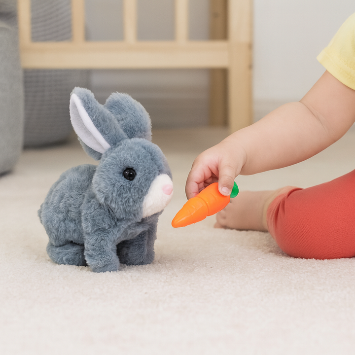 Children’s Interactive Plush Bunny Stuffed Animal Soft Fabric Jumping Toy 3