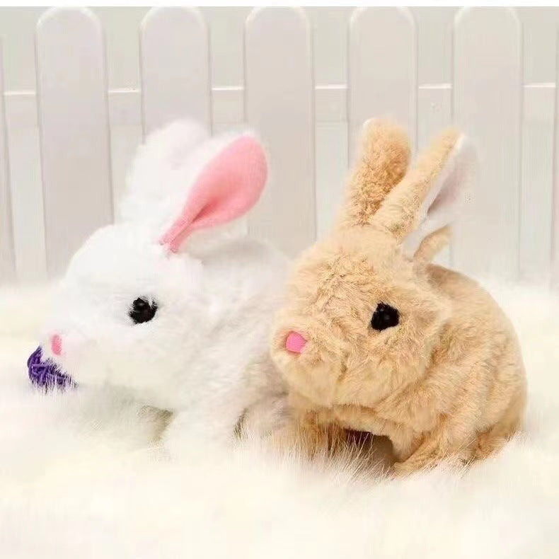 Children’s Interactive Plush Bunny Stuffed Animal Soft Fabric Jumping Toy 5