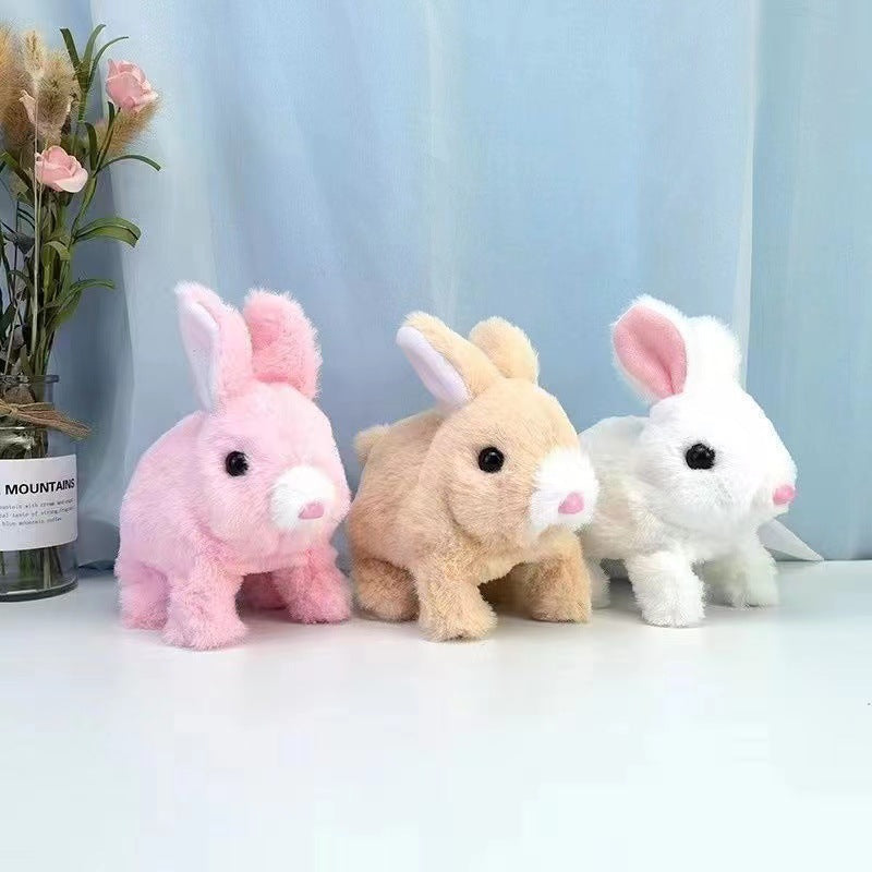 Children’s Interactive Plush Bunny Stuffed Animal Soft Fabric Jumping Toy 6