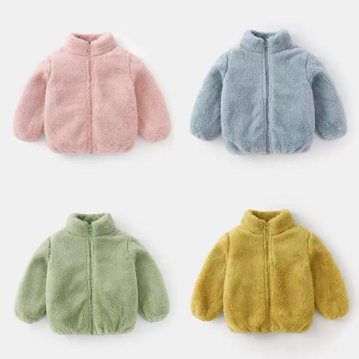 Children’s Plush Coat Casual Warm Jacket Autumn Winter Unisex 0