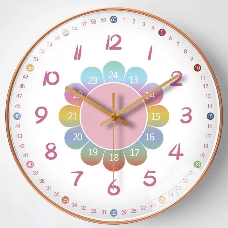 Children’s Wall Clock Colorful Learning Time Management ABS Plastic 1