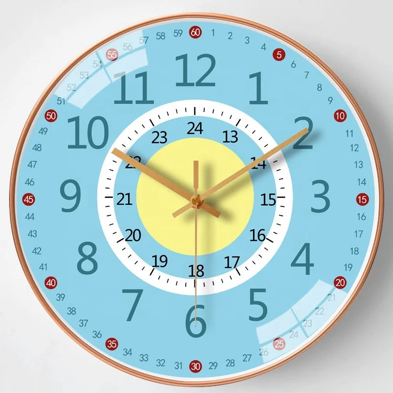 Children’s Wall Clock Colorful Learning Time Management ABS Plastic 2