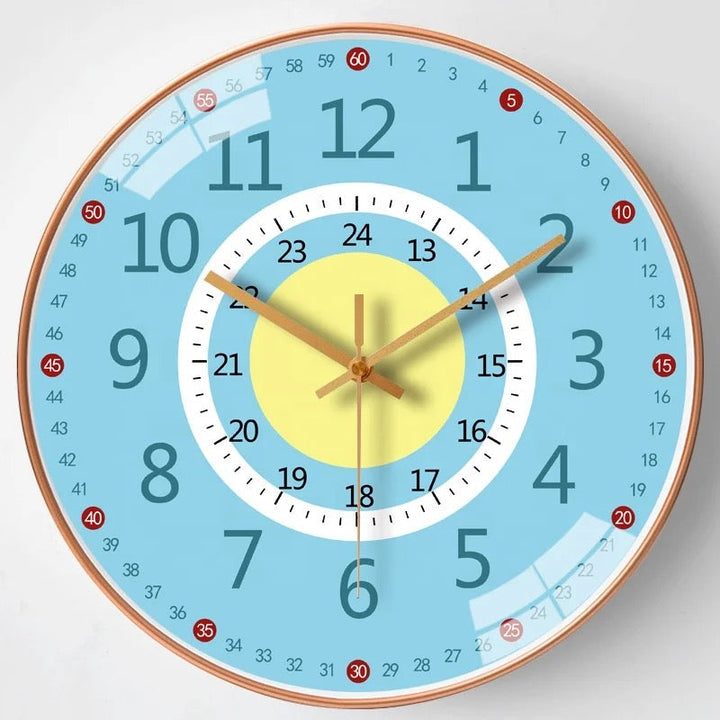 Children’s Wall Clock Colorful Learning Time Management ABS Plastic 2