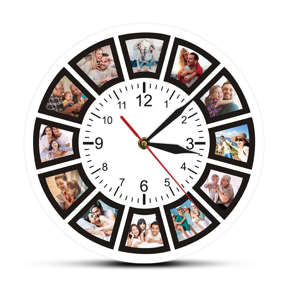 ChronoFrame | Modern Stylish Customizable Wall Clock Decor with Photo Display 0