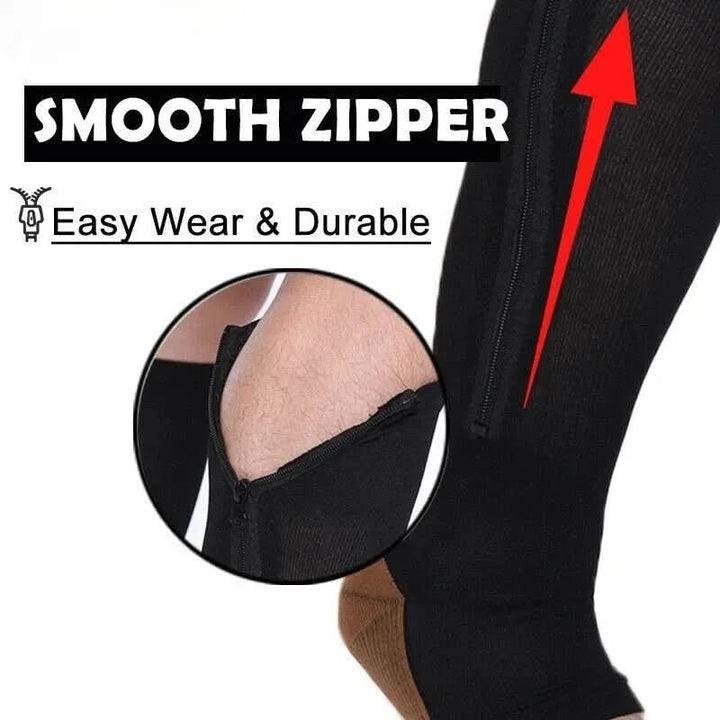 CirculaEase | Comfortable Therapeutic Compression Socks with Zipper 4