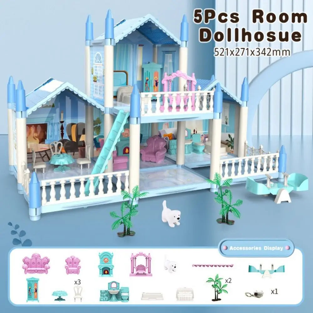 ColorCasa™ – DIY 3D Cartoon Dollhouse Kit – Creative Miniature House for Kids 0