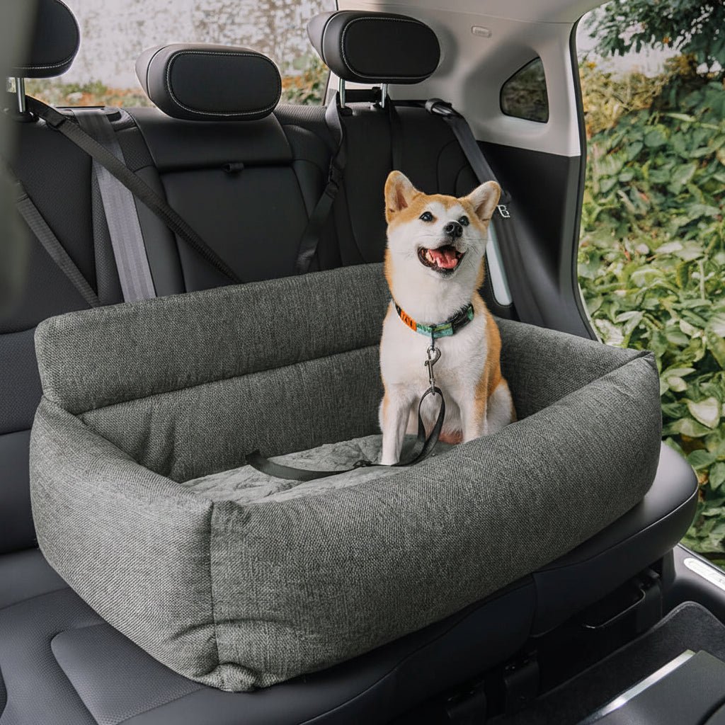 ComfortPaws | Durable Large Washable Dog Car Bed with Secure Straps 1