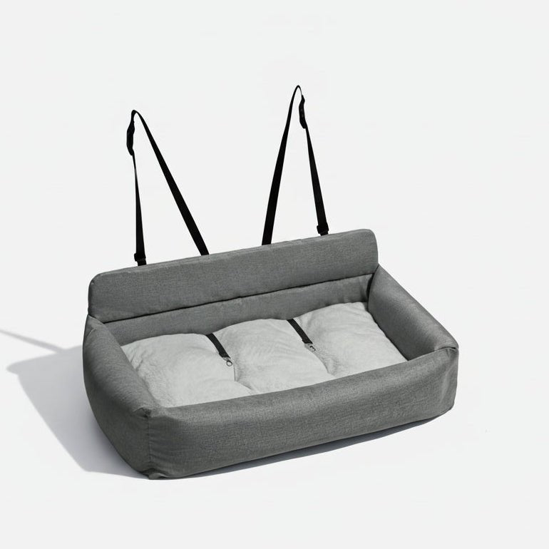 ComfortPaws | Durable Large Washable Dog Car Bed with Secure Straps 11