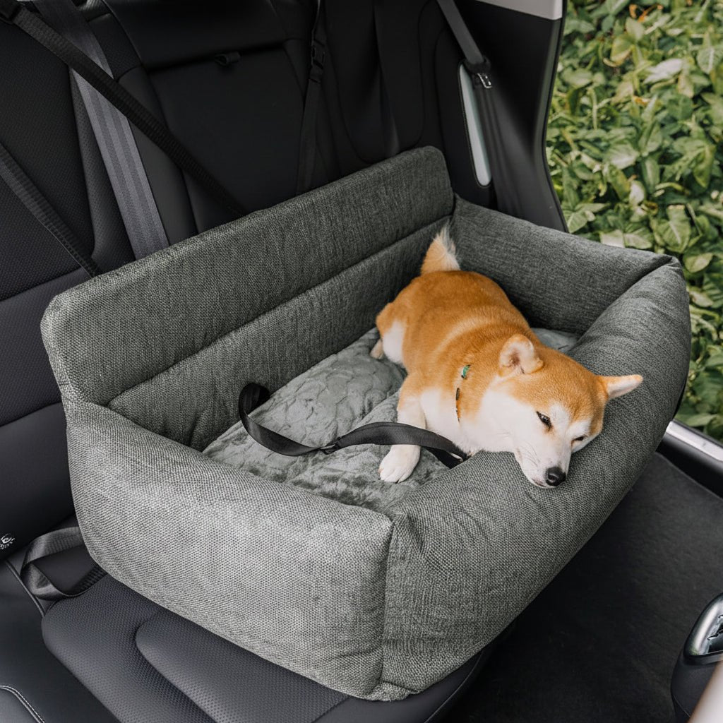 ComfortPaws | Durable Large Washable Dog Car Bed with Secure Straps 2