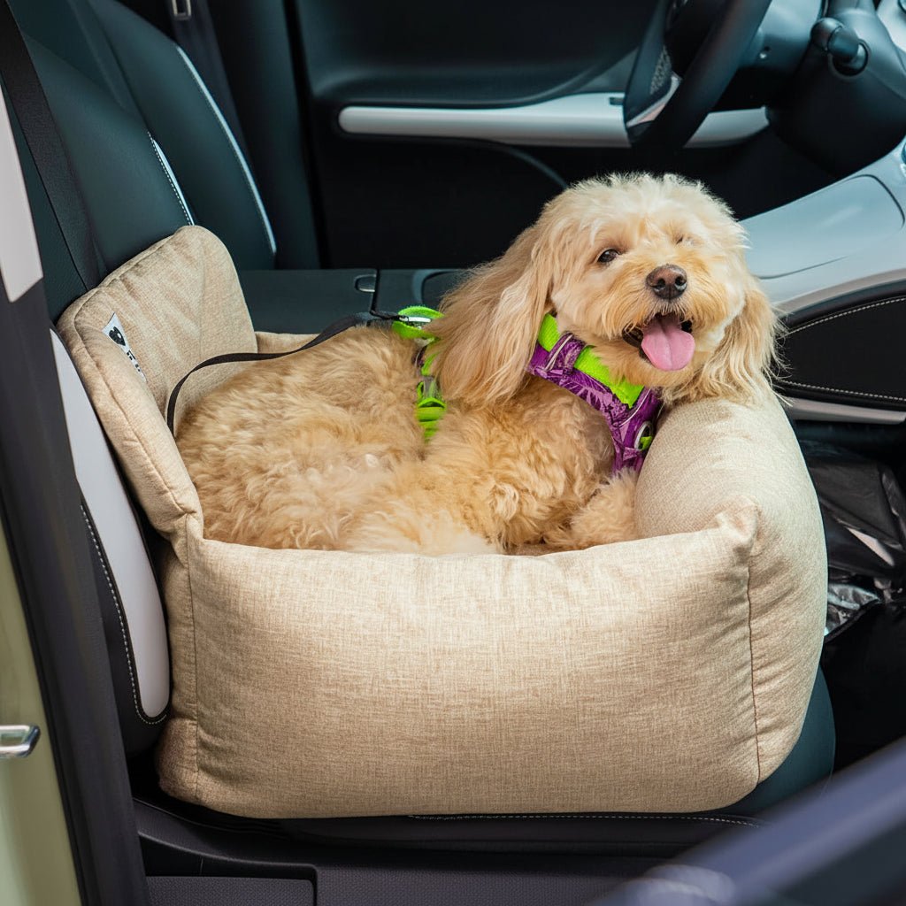 ComfortPaws | Durable Large Washable Dog Car Bed with Secure Straps 3