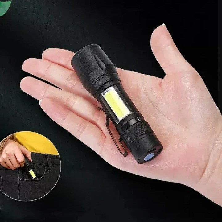 Compact Tactical Flashlight with Rechargeable Battery – Durable LED Light for Camping and Hiking 0