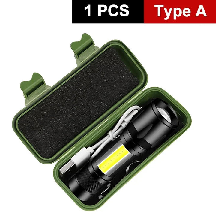 Compact Tactical Flashlight with Rechargeable Battery – Durable LED Light for Camping and Hiking 5