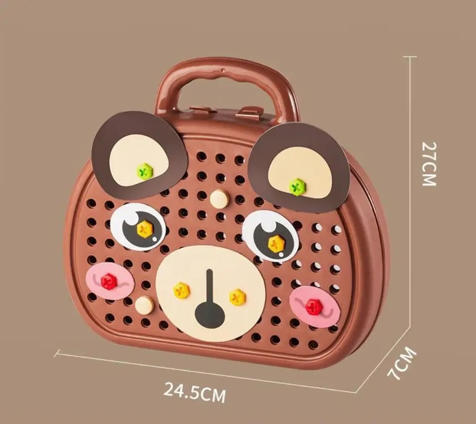 Construction Toy Set with Electric Drill Case 3