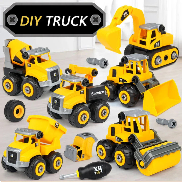Construction trucks - technology and imagination with construction vehicles - DIY construction vehicle 1