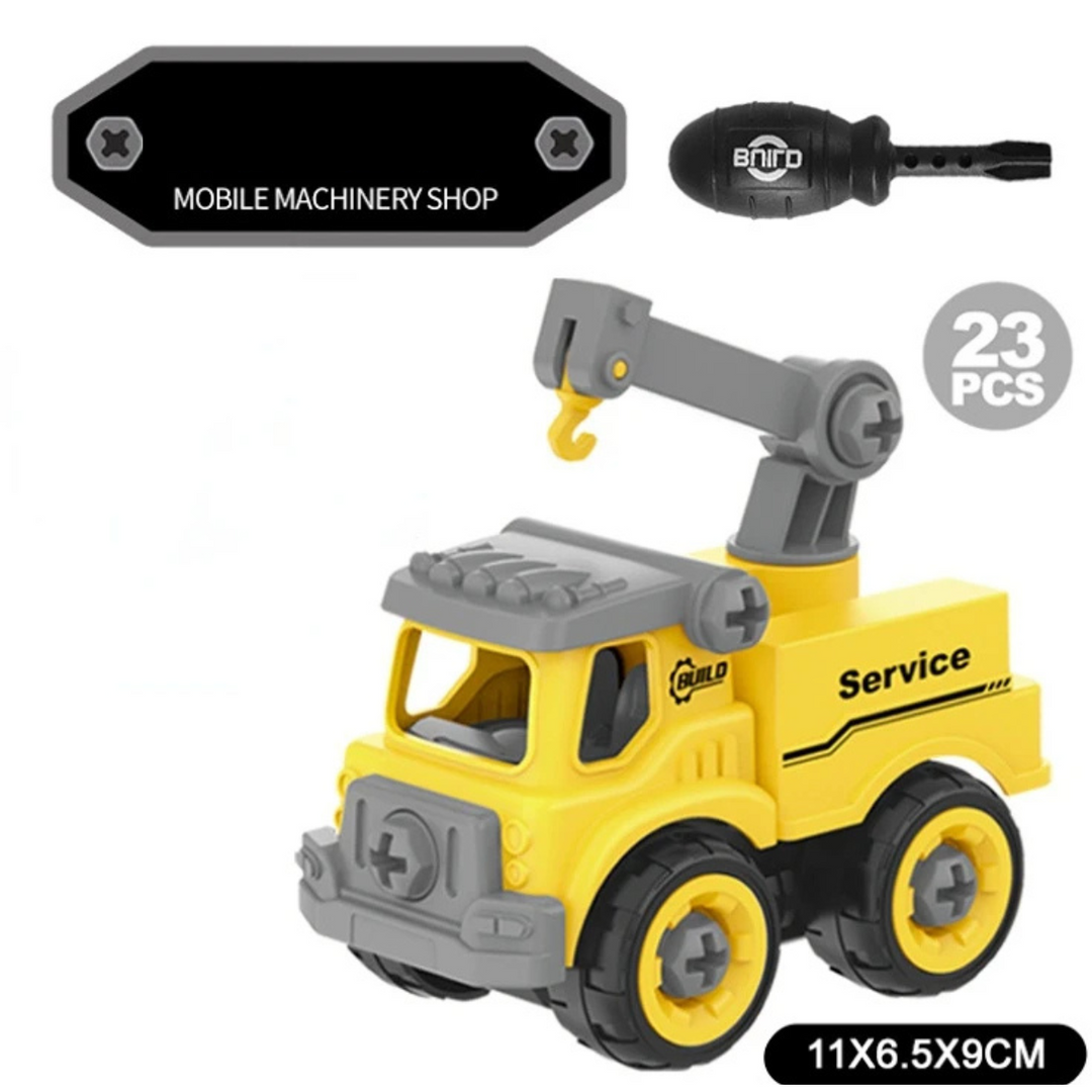 Construction trucks - technology and imagination with construction vehicles - DIY construction vehicle 11