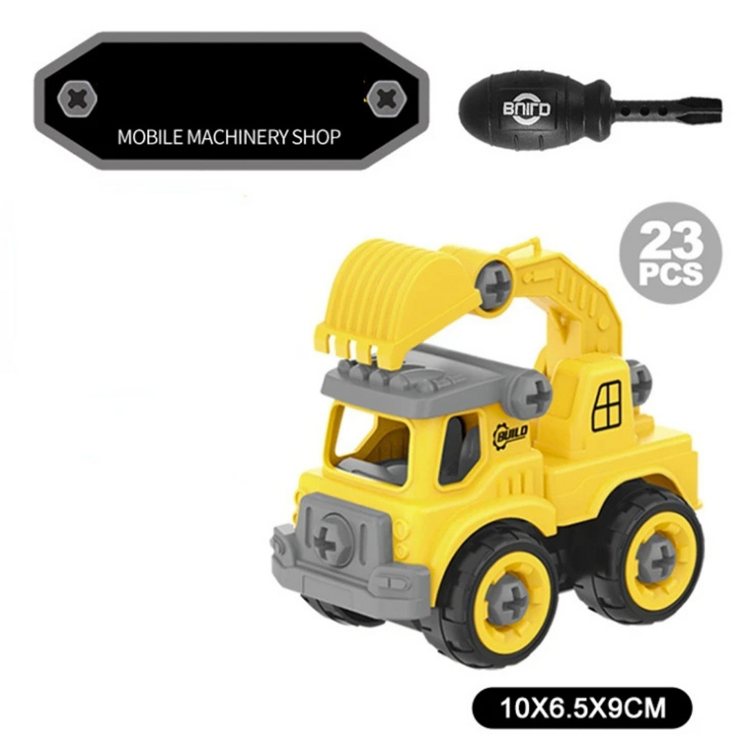 Construction trucks - technology and imagination with construction vehicles - DIY construction vehicle 12