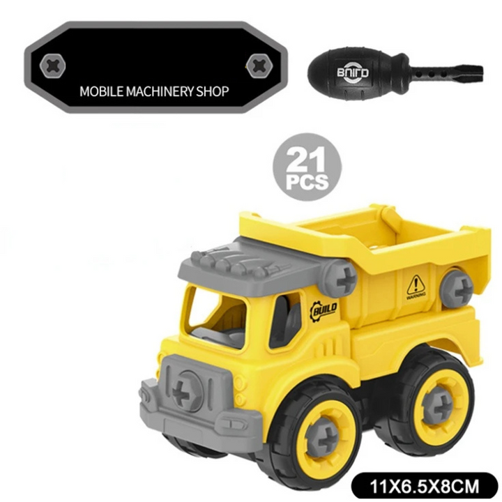 Construction trucks - technology and imagination with construction vehicles - DIY construction vehicle 13