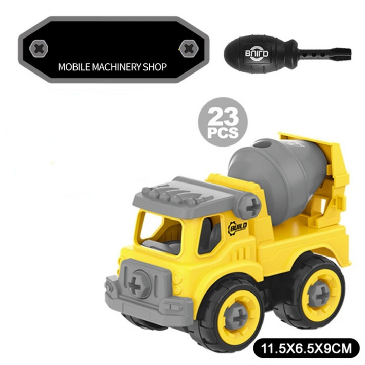 Construction trucks - technology and imagination with construction vehicles - DIY construction vehicle 9